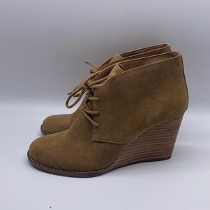 LUCKY‎ BRAND Yamene Wedge Ankle Heeled Boots Size 8M